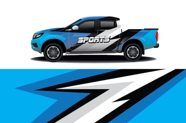 Vector de diseño de envoltura de calcomanías deportivas