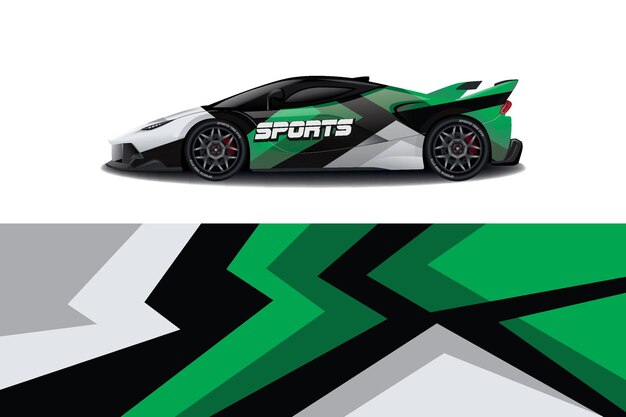 Vector de diseño de envoltura de calcomanías deportivas