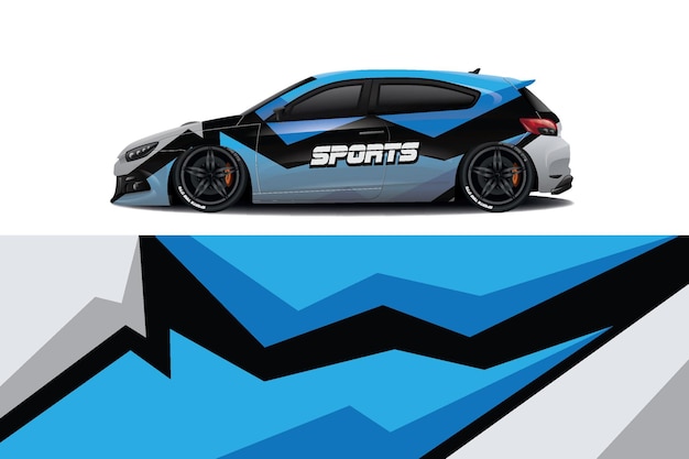 Vector de diseño de envoltura de calcomanías deportivas