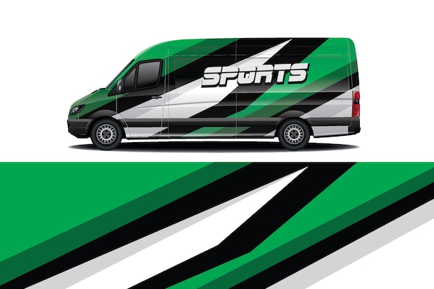 Vector de diseño de envoltura de calcomanías deportivas