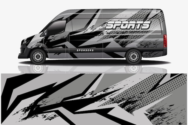 Vector de diseño de envoltura de calcomanías deportivas