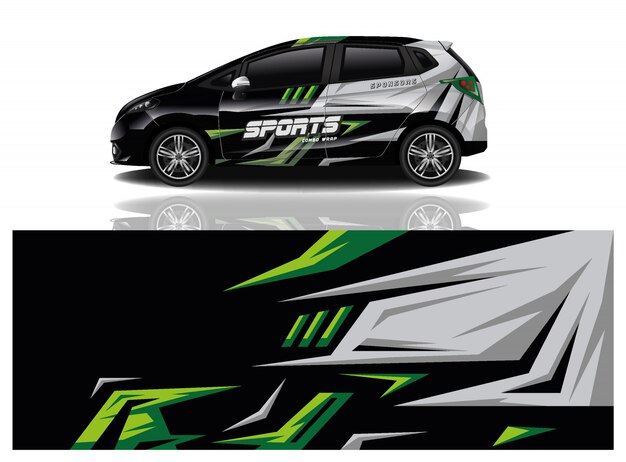Vector de diseño de envoltura de calcomanías deportivas