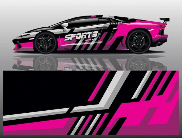 Vector de diseño de envoltura de calcomanías deportivas