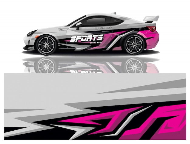 Vector de diseño de envoltura de calcomanías deportivas