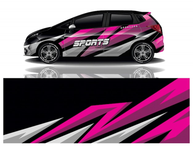 Vector de diseño de envoltura de calcomanías deportivas