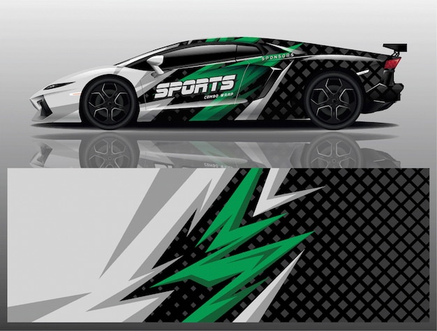 Vector de diseño de envoltura de calcomanías deportivas