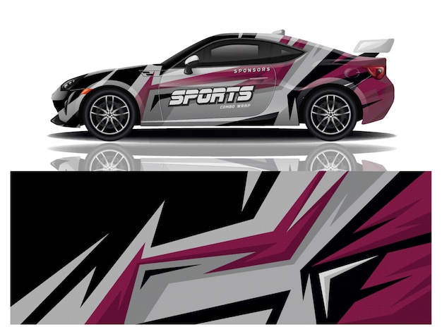 Vector de diseño de envoltura de calcomanías deportivas