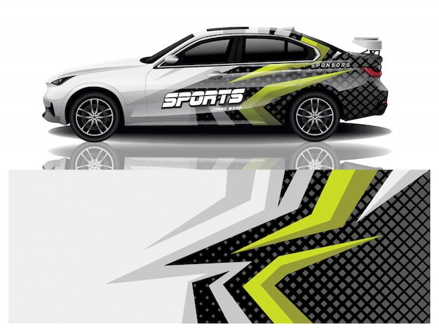 Vector de diseño de envoltura de calcomanías deportivas