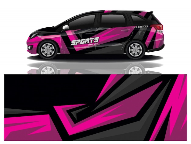 Vector de diseño de envoltura de calcomanías deportivas