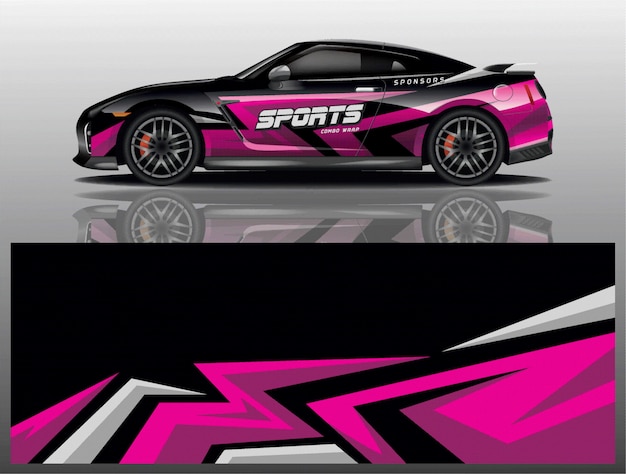 Vector de diseño de envoltura de calcomanías deportivas