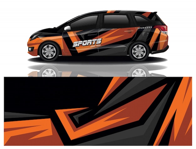 Vector de diseño de envoltura de calcomanías deportivas