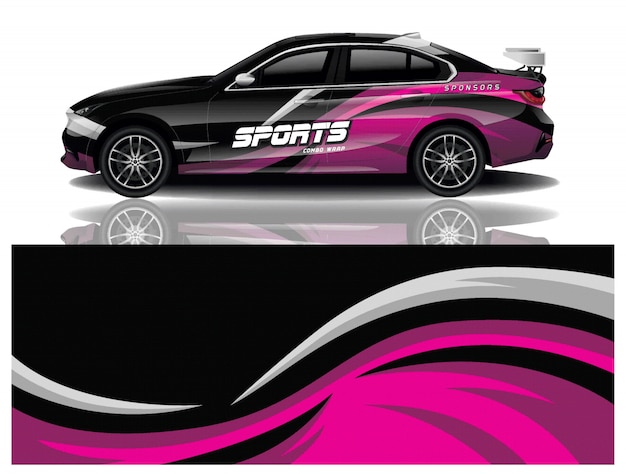Vector de diseño de envoltura de calcomanías deportivas