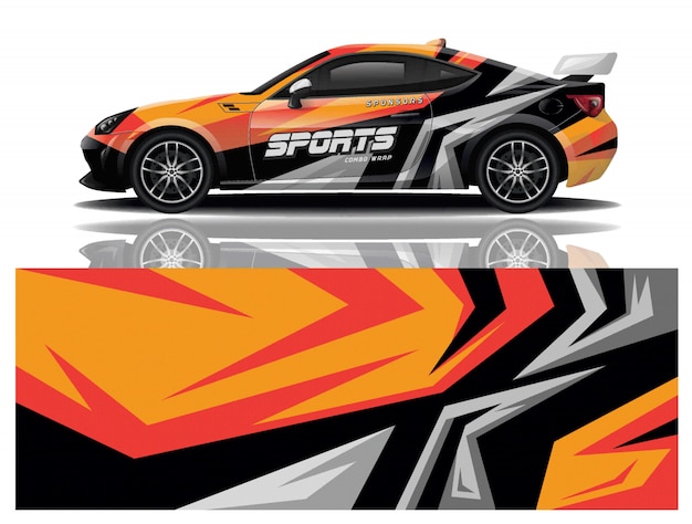 Vector de diseño de envoltura de calcomanías deportivas