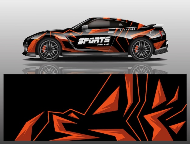 Vector de diseño de envoltura de calcomanías deportivas
