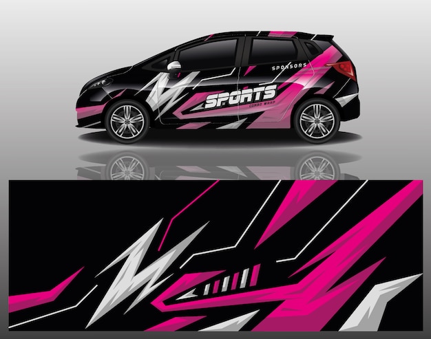 Vector de diseño de envoltura de calcomanías deportivas