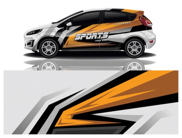 Vector de diseño de envoltura de calcomanías deportivas