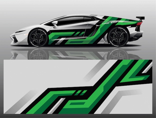 Vector de diseño de envoltura de calcomanías deportivas