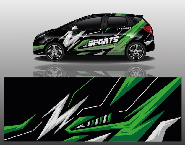 Vector de diseño de envoltura de calcomanías deportivas