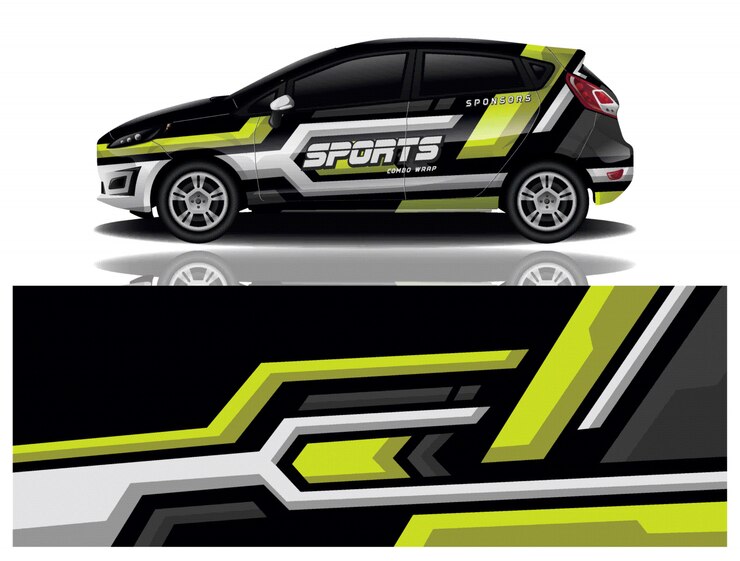 Vector vector de diseño de envoltura de calcomanías deportivas
