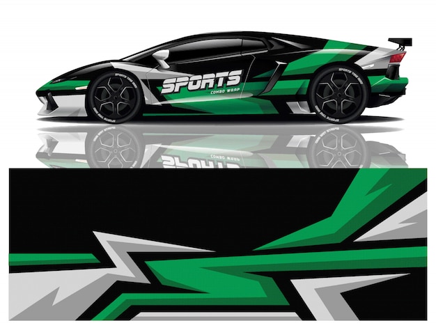 Vector de diseño de envoltura de calcomanías deportivas