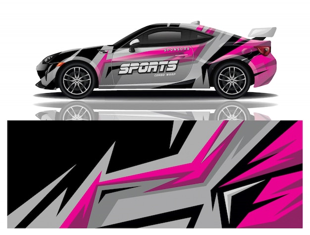 Vector de diseño de envoltura de calcomanías deportivas
