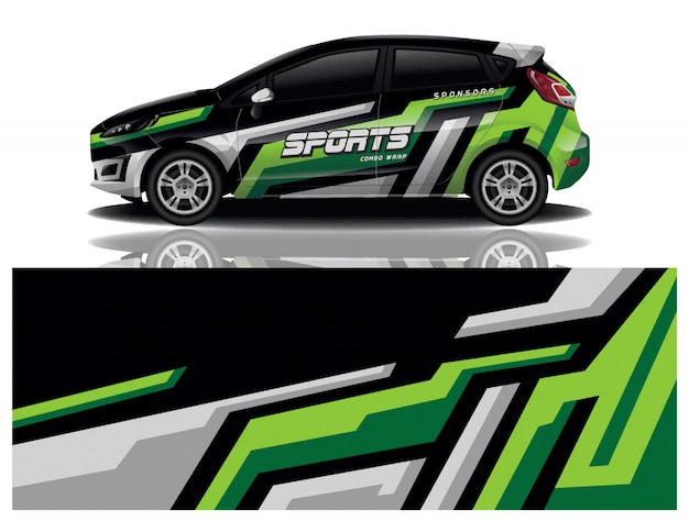 Vector de diseño de envoltura de calcomanías deportivas