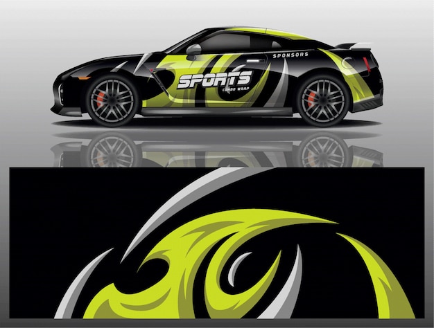 Vector de diseño de envoltura de calcomanías deportivas