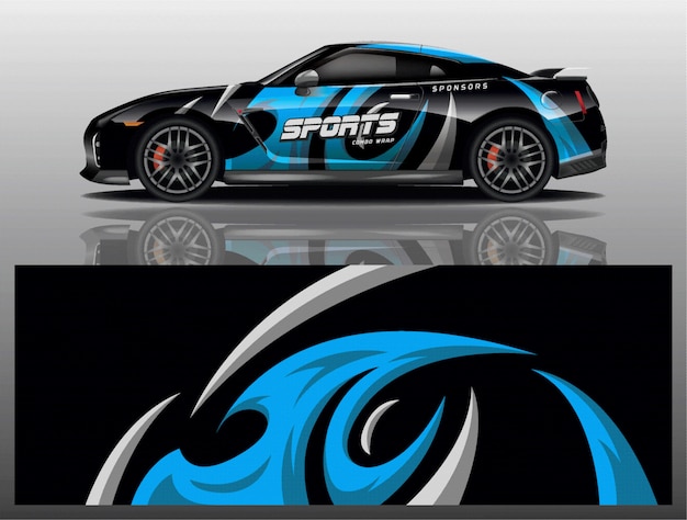 Vector de diseño de envoltura de calcomanías deportivas