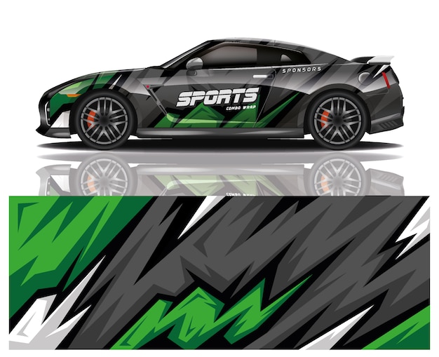 Vector de diseño de envoltura de calcomanías deportivas