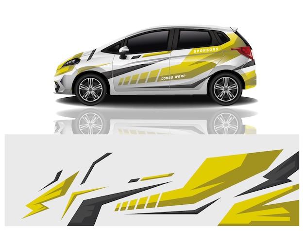Vector de diseño de envoltura de calcomanías deportivas