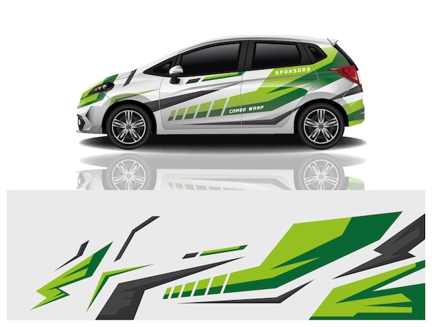 Vector de diseño de envoltura de calcomanías deportivas