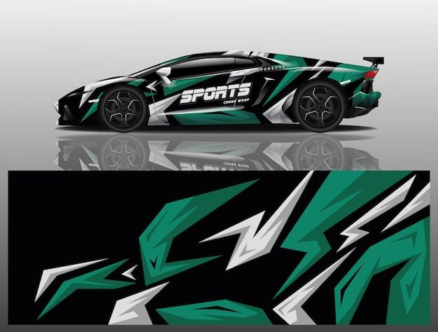 Vector de diseño de envoltura de calcomanías deportivas
