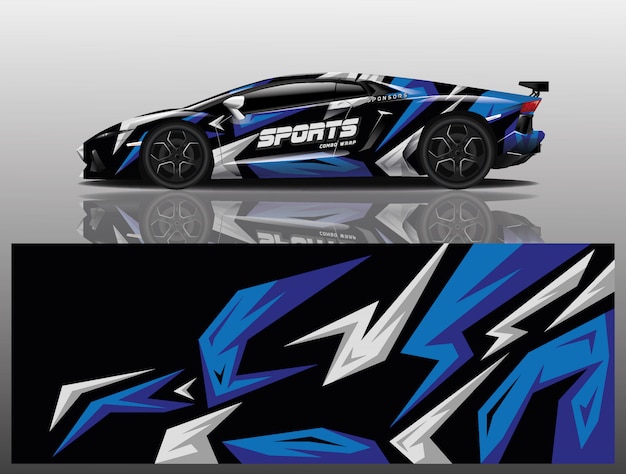 Vector de diseño de envoltura de calcomanías deportivas
