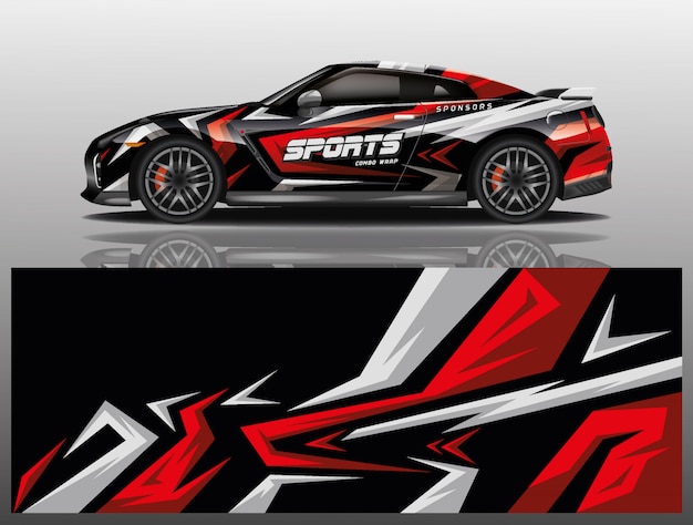 Vector de diseño de envoltura de calcomanías deportivas