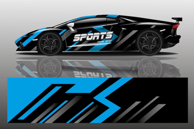 Vector de diseño de envoltura de calcomanías deportivas