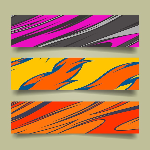 Vector de diseño de envoltura de coche de carreras Diseños de kit de fondo de carreras de rayas abstractas gráficas para vehículo de envoltura