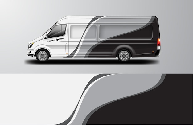 Vector de diseño de envoltura de furgoneta