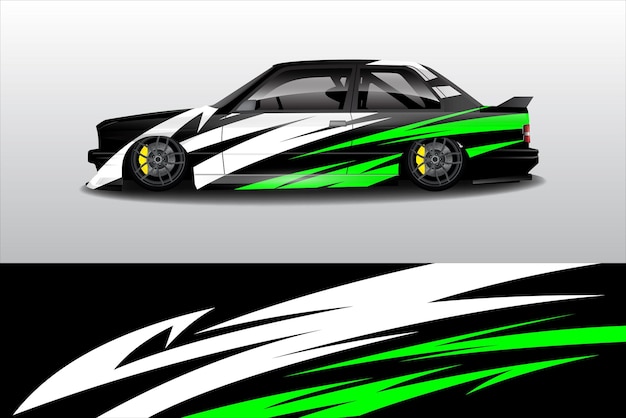 Vector de diseño de envoltura de pegatinas para coches deportivos