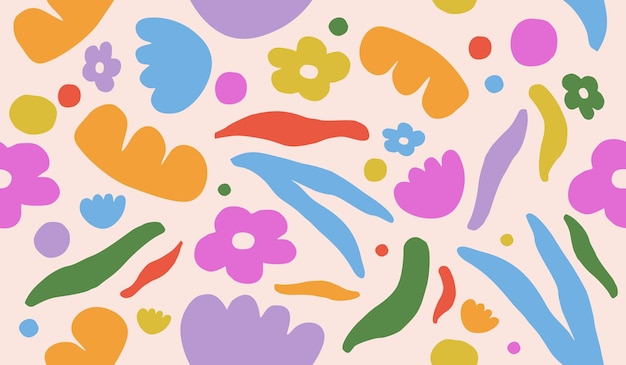 Vector de diseño floral de patrones sin fisuras