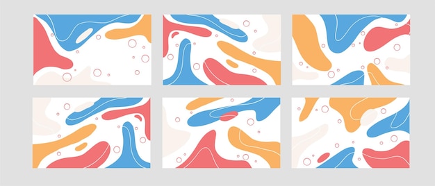 vector de diseño de fondo abstracto con estilo dibujado a mano de color