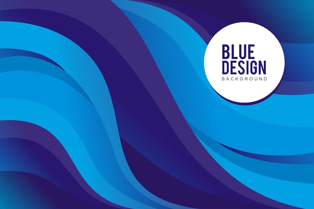 Vector de diseño de fondo abstracto de onda azul