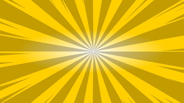 Vector de diseño de fondo abstracto de rayos de sol negro y amarillo con puntos