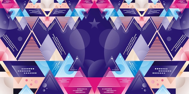 Vector de diseño de fondo de banner abstracto geométrico