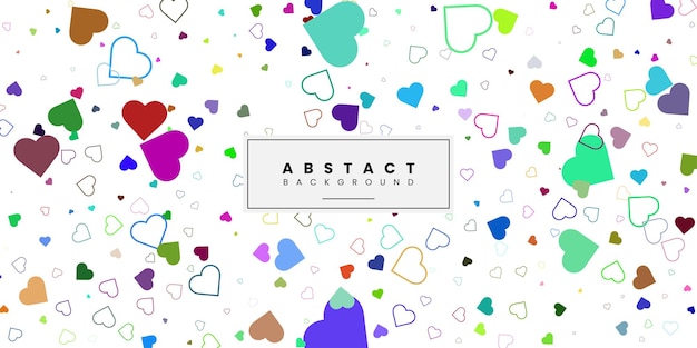 Vector de diseño de fondo colorido de amor