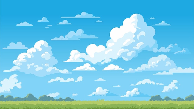 Vector de diseño de fondo de día soleado de nubes de cielo azul