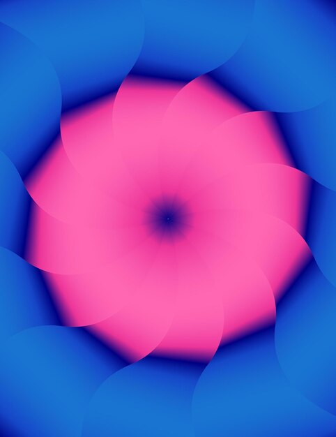 Vector de diseño de fondo enrevesado de costillas de degradado azul y rosa vertical