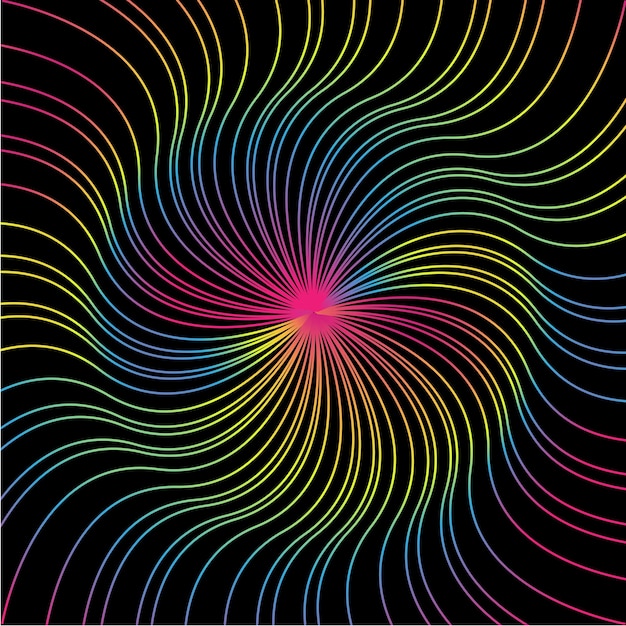 Vector de diseño de fondo de espiral degradado multicolor