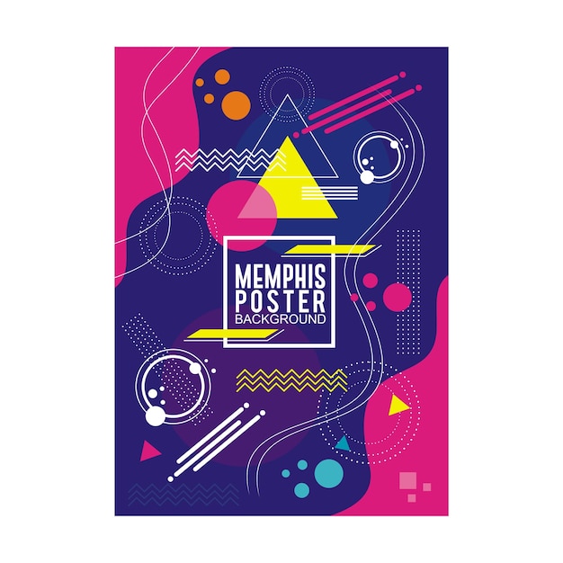 Vector de diseño de fondo de estilo memphis