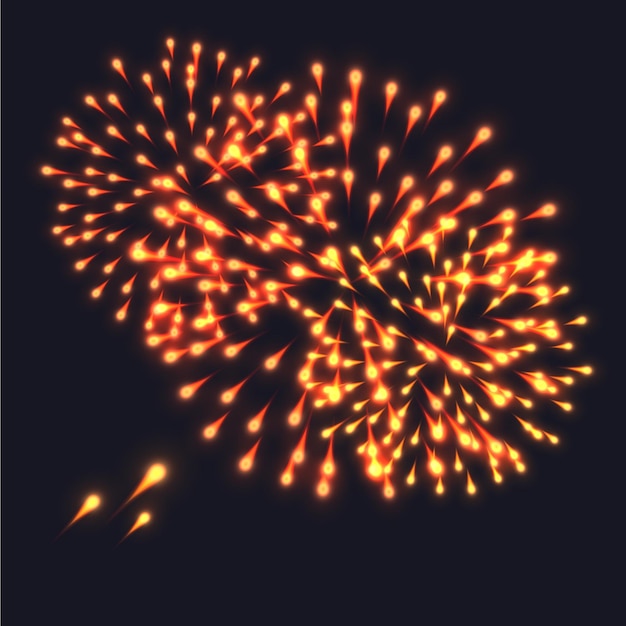 Vector de diseño de fondo de fuegos artificiales realista