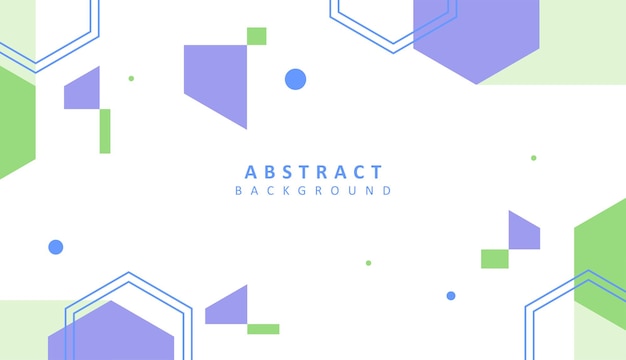 Vector de diseño de fondo geométrico abstracto de color pastel púrpura y verde